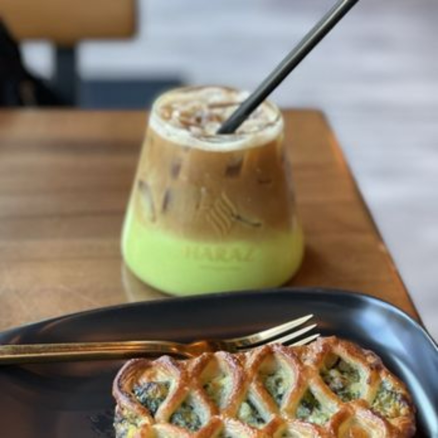 Coffee and pastry at Haraz Coffee House